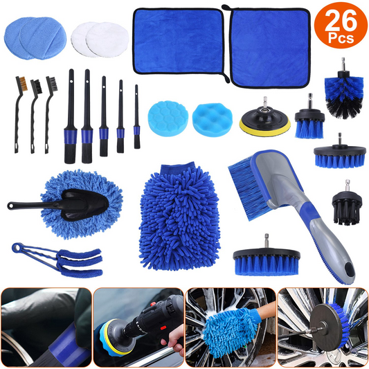 26-in-1 Car Detailing Brush & Cleaning Kit