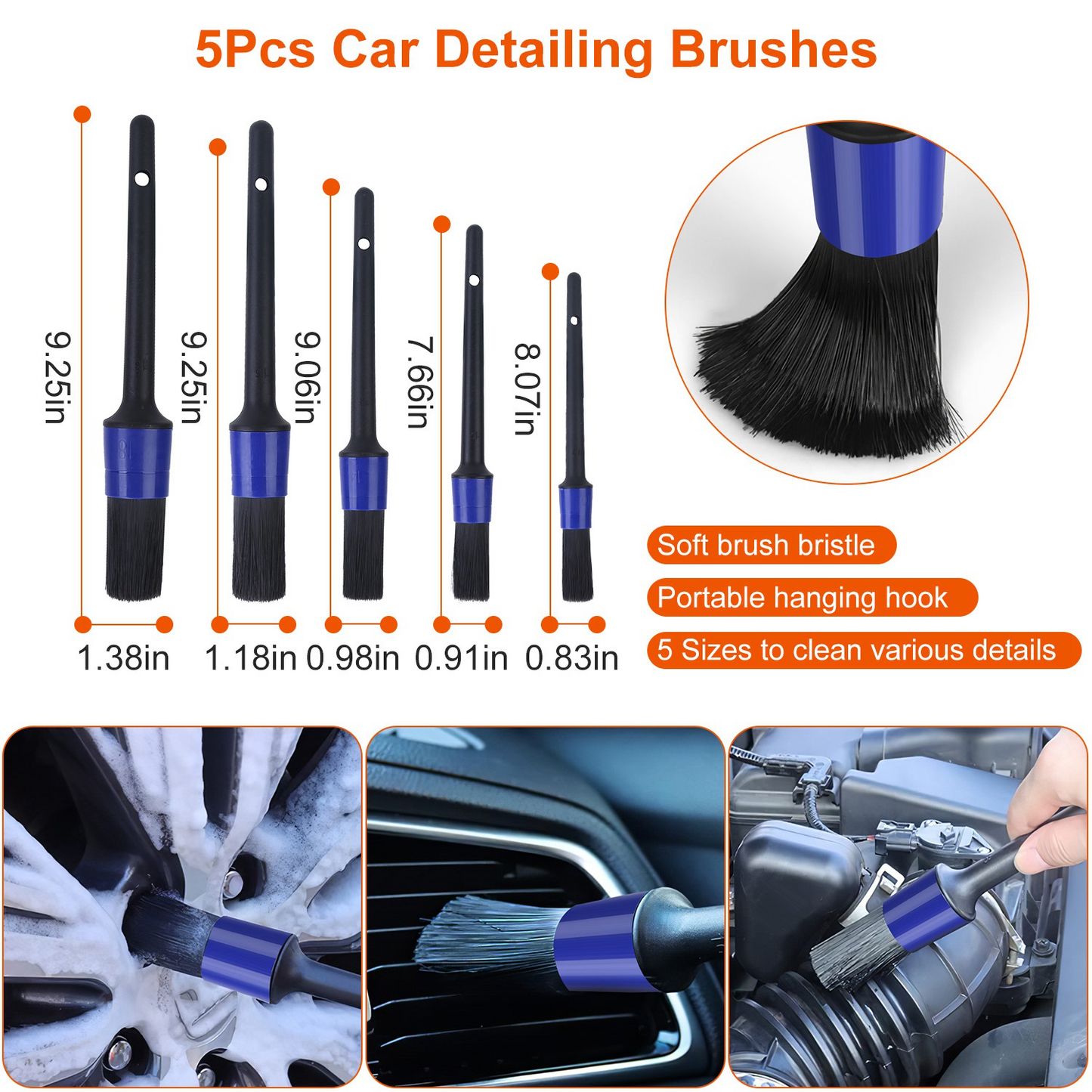 26-in-1 Car Detailing Brush & Cleaning Kit